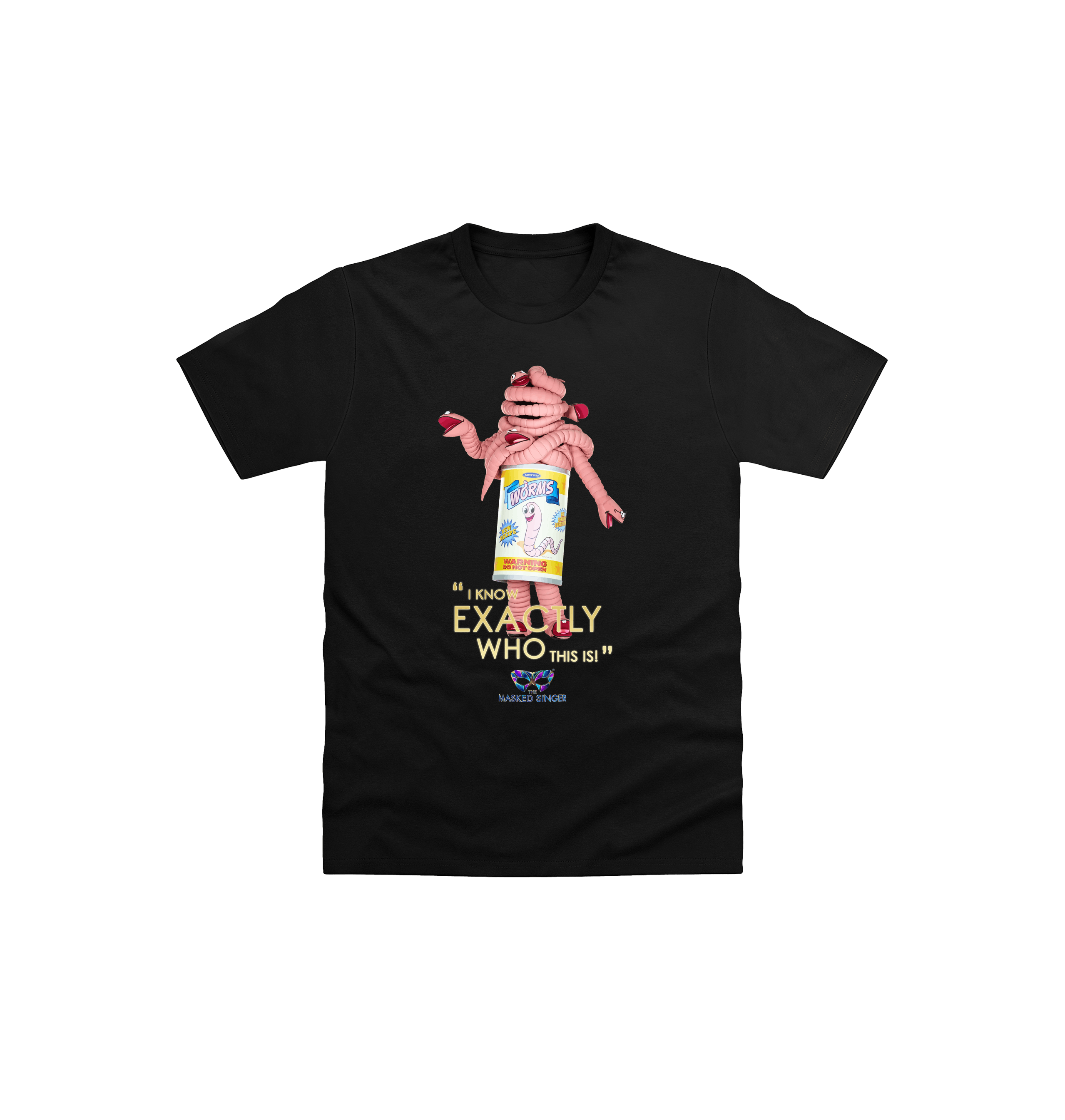Black Printed Kids T-Shirt Front